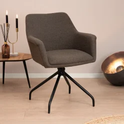 Sohome Draaibare Eetkamerstoel Lori Bouclé