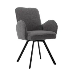 New Tower Living Draaibare Eetkamerstoel Livo Bouclé