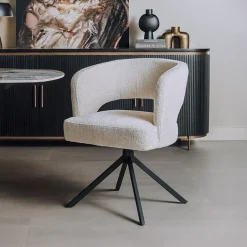 New Tower Living Draaibare Eetkamerstoel Mura Chenille