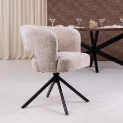 New Tower Living Draaibare Eetkamerstoel Mura Chenille