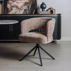 New Tower Living Draaibare Eetkamerstoel Mura Chenille