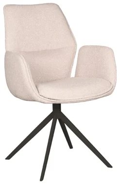 Discount LABEL51 Draaibare Eetkamerstoel Mellow Bouclé