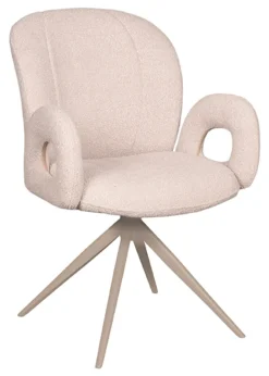 Outlet LABEL51 Draaibare Eetkamerstoel Neo Bouclé