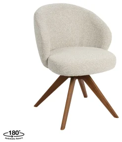 Online LABEL51 Draaibare Eetkamerstoel Sabi Bouclé