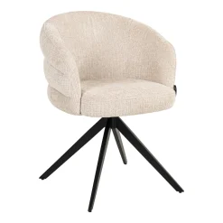 Discount Richmond Interiors Draaibare Eetkamerstoel Serenity Chenille, kleur Beige
