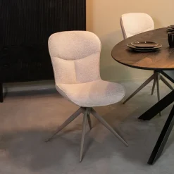 Best LABEL51 Draaibare Eetkamerstoel Thorben Canyon stof, kleur /Taupe Naturel