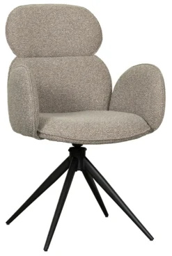 Hot LABEL51 Draaibare Eetkamerstoel Vidar Bouclé
