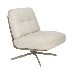 Hot Zuiver Draaifauteuil Benjamin kleur Crème