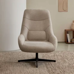 Outlet Kave Home Draaifauteuil Celida kleur Beige