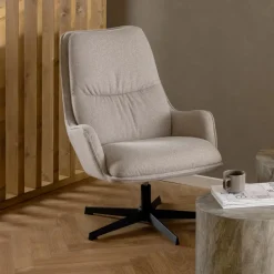 Bendt Draaifauteuil Damiano Stof, kleur Beige