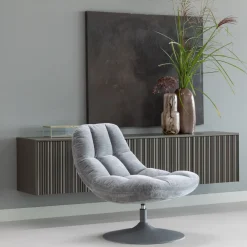 Outlet WOOOD Draaifauteuil Elvi Chenille