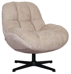Outlet LABEL51 Draaifauteuil Huxley Elite stof, kleur Clay