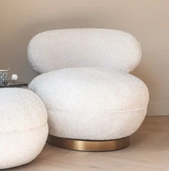 New Richmond Interiors Draaifauteuil Jace Chenille Cru00e8me