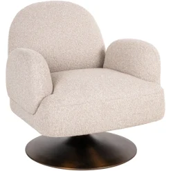 Discount Richmond Interiors Draaifauteuil Kagney Bouclé Bisque