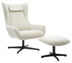 New Artistiq Living Draaifauteuil Mendy Met hocker, Rib