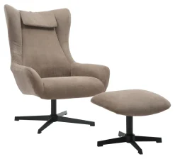 New Artistiq Living Draaifauteuil Mendy Met hocker, Rib