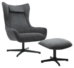 New Artistiq Living Draaifauteuil Mendy Met hocker, Rib