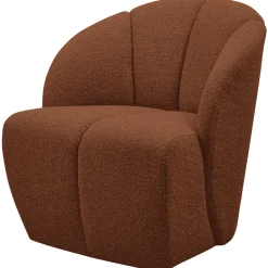 Sale WOOOD Draaifauteuil Mojo Bouclé, kleur Melange Roestbruin
