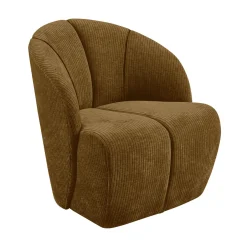 WOOOD Draaifauteuil Mojo Geweven Rib, kleur Honing Geel