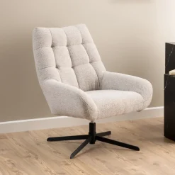 Hot Sohome Draaifauteuil Nela Bouclé, kleur Beige