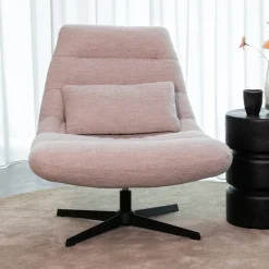 Clearance LABEL51 Draaifauteuil Nox Bouclé, kleur Naturel