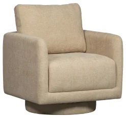 Discount WOOOD Draaifauteuil Oscar Chenille Naturel