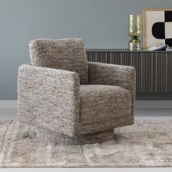 WOOOD Draaifauteuil Oska Melange stof