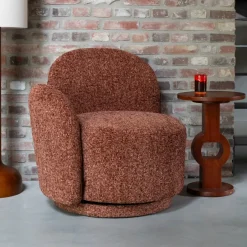 New Dutchbone Draaifauteuil Rose Geweven stof