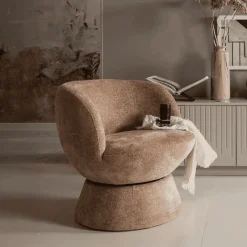 Sale WOOOD Draaifauteuil Shuffle Chenille Naturel