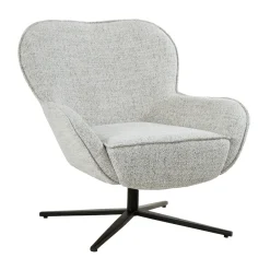 Outlet Livingfurn Draaifauteuil Sven Geweven stof, kleur Bisque