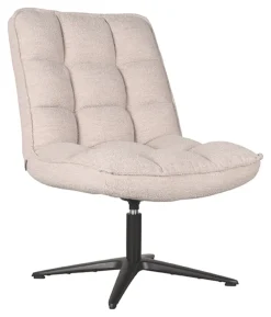 Outlet LABEL51 Draaifauteuil Vince Bouclé, kleur Naturel