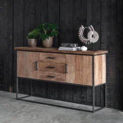 Online DTP Home Dressoir Beam Teakhout, 158cm, kleur Naturel