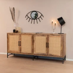 Online RENEW Dressoir Carini Hout en Webbing, 200cm