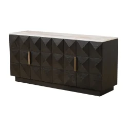 New Richmond Interiors Dressoir Claremont Eiken en travertin, 170cm Bruin