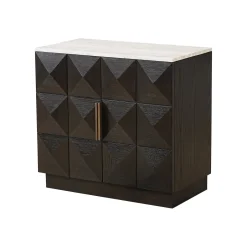 Clearance Richmond Interiors Dressoir Claremont Eiken en travertin, 85cm Bruin