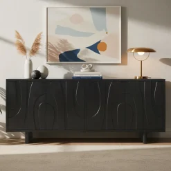 Outlet Artistiq Living Dressoir Elisebeth Mangohout, 180cm Zwart