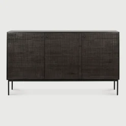 Discount Ethnicraft Dressoir Grooves Gevernist Teakhout Off Black