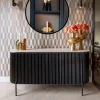Clearance Richmond Interiors Dressoir Hampton Travertin 160cm, kleur Dark Brown