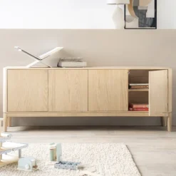 Hot Eleonora Dressoir Harvey Eikenhout, 200cm Naturel