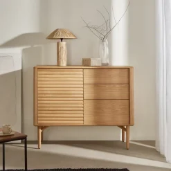 Best Kave Home Dressoir Lenon Eikenhout, 105cm Naturel