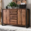 Sale Artistiq Living Dressoir Live Edge Acaciahout en metaal, 140cm