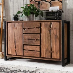 Sale Artistiq Living Dressoir Live Edge Acaciahout en metaal, 140cm