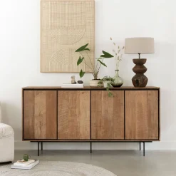 Online DTP Home Dressoir Metropole Teakhout, 180cm Bruin, Zwart