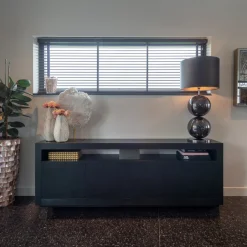 Clearance Richmond Interiors Dressoir Oakura Eikenhout 190cm, kleur Zwart