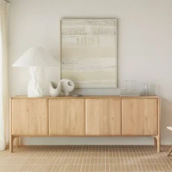 Hot Ethnicraft Dressoir PI Geolied Eikenhout, kleur Naturel