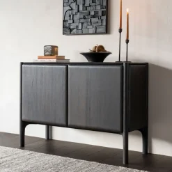 Sale Ethnicraft Dressoir PI Gevernist Teakhout, kleur Donkerbruin