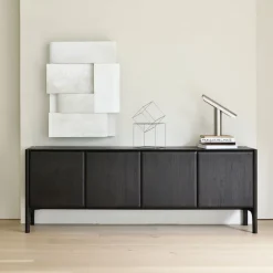 Sale Ethnicraft Dressoir PI Gevernist Teakhout, kleur Donkerbruin