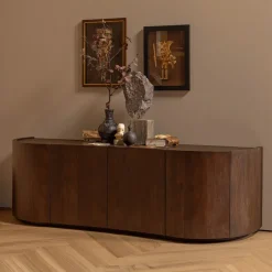 Clearance WOOOD Dressoir Sense Mangohout, 160cm, kleur Walnoot