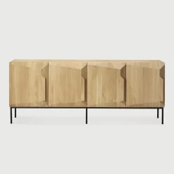 Clearance Ethnicraft Dressoir Stairs Gevernist Eikenhout, kleur Naturel