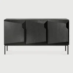 Hot Ethnicraft Dressoir Stairs Gevernist Eikenhout, kleur Zwart